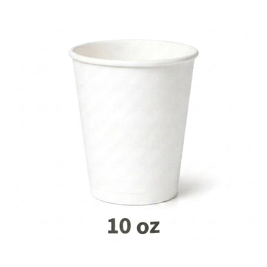 10 oz White Paper Cups – Case of 1,000