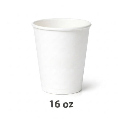 16 oz White Paper Cups – Case of 1,000