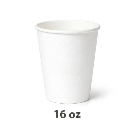 16 oz White Paper Cups – Case of 1,000